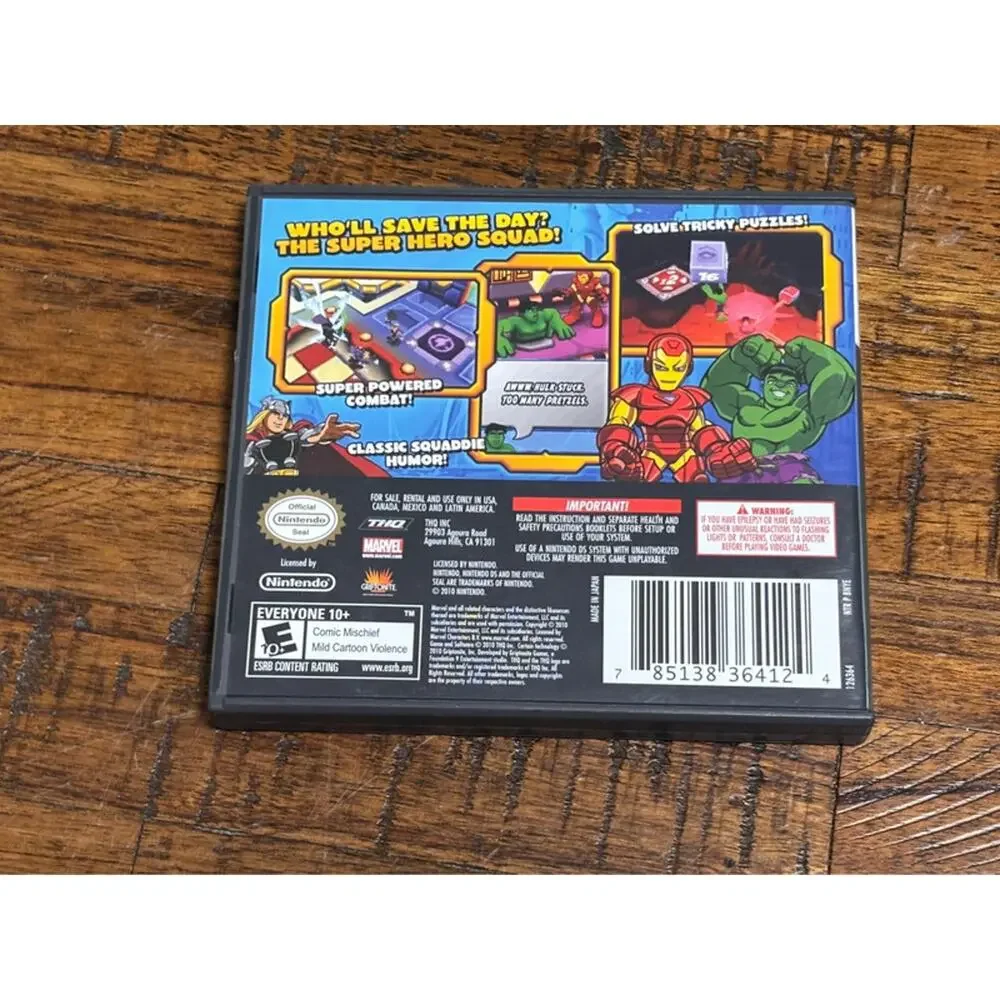 Nintendo DS Marvel Super Hero Squad Infinity Gauntlet Game Case and Manual